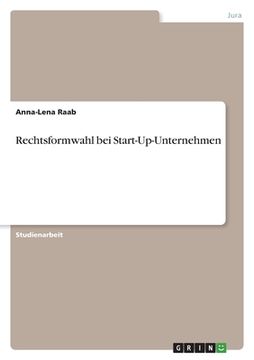 portada Rechtsformwahl bei Start-Up-Unternehmen (en Alemán)