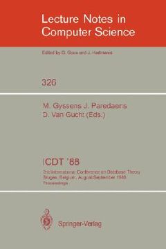 portada icdt '88: 2nd international conference on database theory, bruges, belgium, august 31-september 2, 1988. proceedings