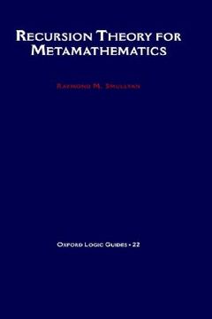 portada recursion theory for metamathematics (en Inglés)