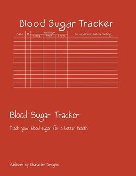 portada Blood Sugar Tracker: Track your blood sugar for a better health (en Inglés)