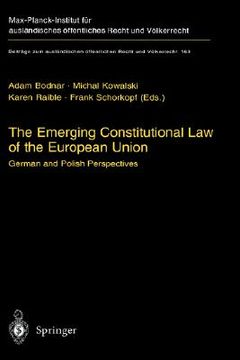 portada the emerging constitutional law of the european union: german and polish perspectives (en Inglés)