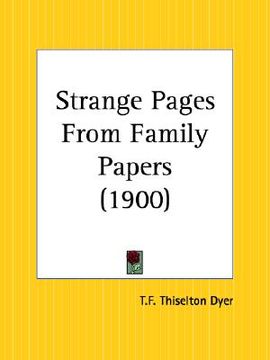 portada strange pages from family papers (en Inglés)