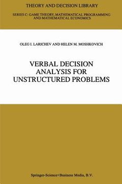 portada verbal decision analysis for unstructured problems (en Inglés)