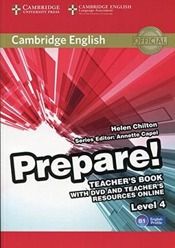 portada Cambridge English Prepare! Level 4 Teacher's Book With dvd and Teacher's Resources Online (en Inglés)