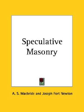 portada speculative masonry (en Inglés)