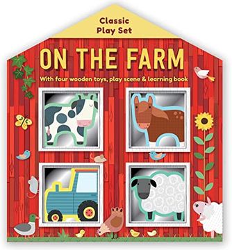 portada On the Farm: Wooden Toy Play Set: With Four Wooden Toys, Play Scene & Learning Book (en Inglés)
