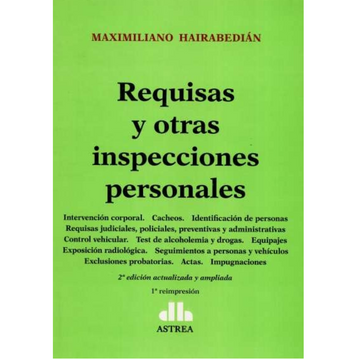 portada Requisas Y Otras Inspecciones Personales (in Spanish)