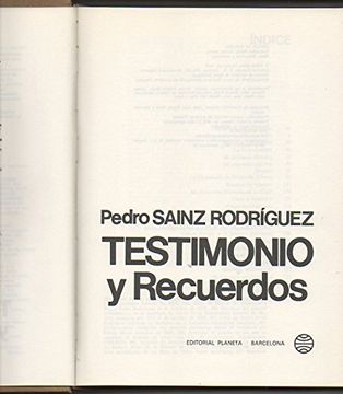 portada Testimonio y Recuerdos (Espejo de España)