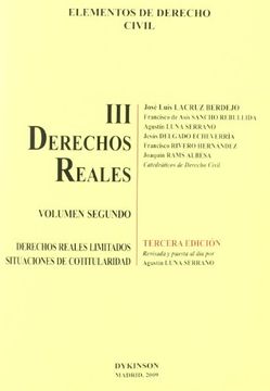 portada Elementos de Derecho Civil Iii. Volumen 2º. Derechos Reales Limitados. Situaciones de Cotitularidad: 3 (in Spanish)