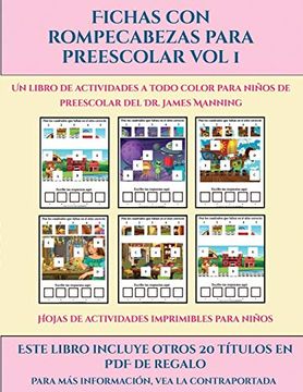 portada Hojas de Actividades Imprimibles Para Niños (Fichas con Rompecabezas Para Preescolar vol 1): Este Libro Contiene 30 Fichas con Actividades a Todo Color Para Niños de 4 a 5 Años