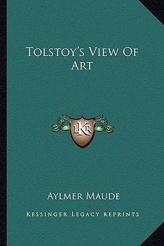 portada tolstoy's view of art (en Inglés)