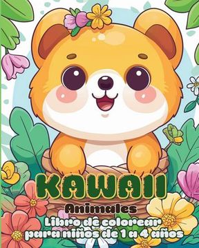 portada Kawaii Animales Libro de Colorear Para Niños de 1 a 4 Años