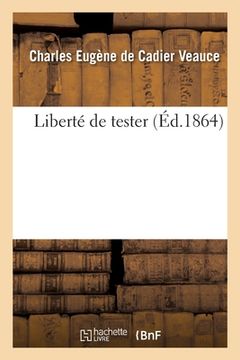 portada Liberté de Tester (in French)