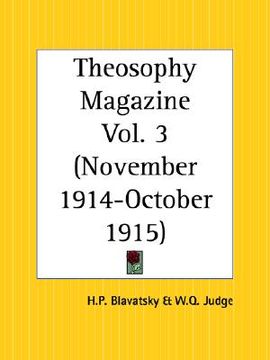 portada theosophy magazine, november 1914 to october 1915