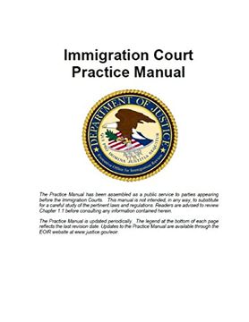 portada Immigration Court Practice Manual: El Tribunal de Inmigración (en Inglés)