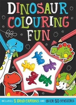 portada Dinosaur Colouring fun (Shaped Crayon Bumper Colouring) (en Inglés)