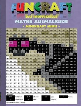 portada Funcraft - Das Inoffizielle Mathe Ausmalbuch: Minecraft Minis (Cover Dragon) (German Edition)