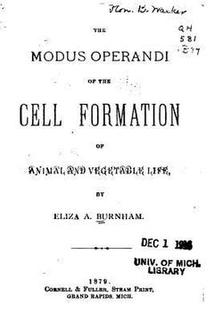 portada The Modus Operandi of the Cell Formation of Animal and Vegetable Life