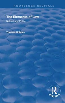 portada The Elements of Law: Natural and Politic (Routledge Revivals) (en Inglés)