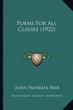 portada poems for all classes (1922) (en Inglés)