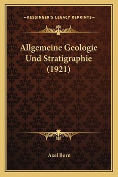 portada Allgemeine Geologie Und Stratigraphie (1921) (en Alemán)