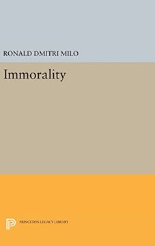 portada Immorality (Princeton Legacy Library) (en Inglés)
