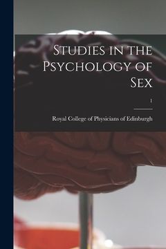 portada Studies in the Psychology of Sex; 1 (en Inglés)