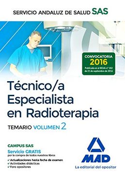portada Técnico/a Especialista en Radioterapia del Servicio Andaluz de Salud. Temario específico volumen 2