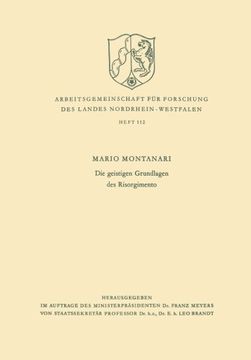 portada Die geistigen Grundlagen des Risorgimento (Arbeitsgemeinschaft für Forschung des Landes Nordrhein-Westfalen) (German Edition)