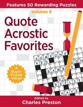 portada Quote Acrostic Favorites: Features 50 Rewarding Puzzles (en Inglés)