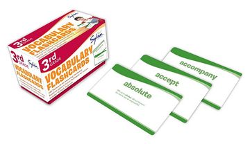 portada 3rd Grade Vocabulary Flashcards: 240 Flashcards for Improving Vocabulary Based on Sylvan's Proven Techniques for Success (Sylvan Language Arts Flashcards) (en Inglés)