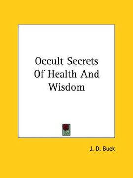 portada occult secrets of health and wisdom (en Inglés)