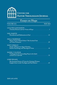 portada Center for Pastor Theologians Journal Volume 10.1: Essays on Hope