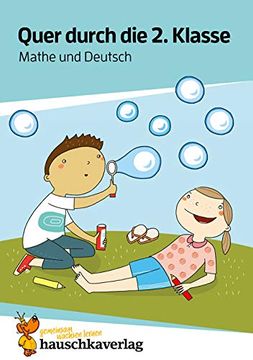 portada Quer Durch die 2. Klasse, Mathe und Deutsch - Übungsblock (Lernspaß Übungsblöcke, Band 662) (en Alemán)