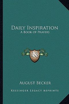 portada daily inspiration: a book of prayers (en Inglés)