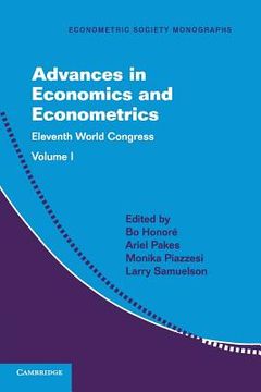 portada Advances in Economics and Econometrics: Volume 1: Eleventh World Congress (Econometric Society Monographs) (en Inglés)
