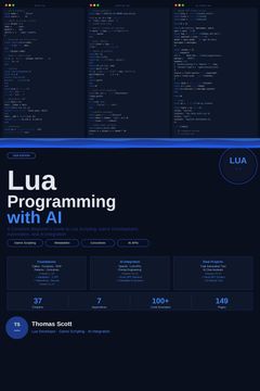 portada Lua Programming with AI. A Complete Beginner's Guide to Lua Scripting, Game Development, Automation, and AI Integration