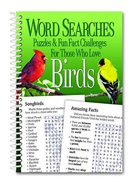 portada Word Searches, Puzzles and fun Facts for Those who Love Birds (en Inglés)