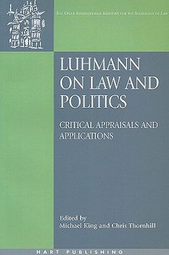 portada luhmann on law and politics: critical appraisals and applications