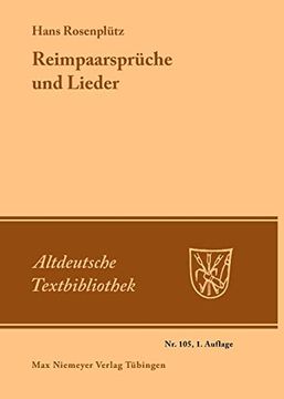 portada Reimpaarsprüche und Lieder (in German)