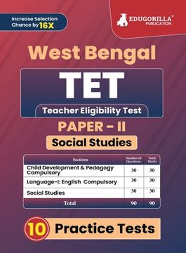 portada West Bengal TET Paper - II (Social Studies) Exam Book 2023 (English Edition) Teacher Eligibility Test 10 Practice Tests (1800 Solved MCQs) with Free A (en Inglés)