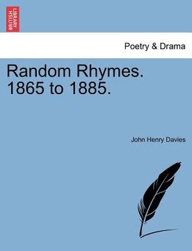 portada random rhymes. 1865 to 1885. (en Inglés)