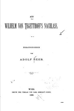 portada Aus Wilhelm von Tegetthoff's nachlass