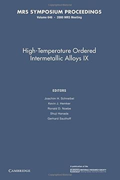 portada High-Temperature Ordered Intermetallic Alloys ix: Volume 646 (Mrs Proceedings) (en Inglés)