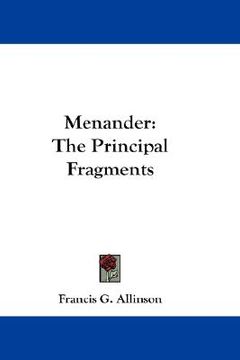 portada menander: the principal fragments (en Inglés)