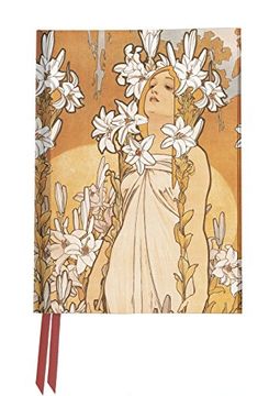 portada Mucha: The Flowers, Lily (Foiled Journal) (en Inglés)