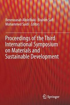 portada Proceedings of the Third International Symposium on Materials and Sustainable Development (en Inglés)