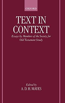 portada Text in Context: Essays by Members of the Society for old Testament Study (in English)