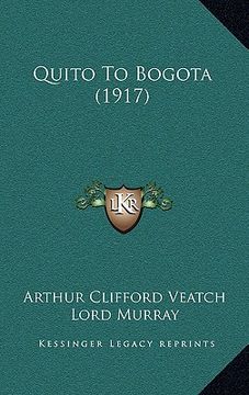 portada quito to bogota (1917) (en Inglés)