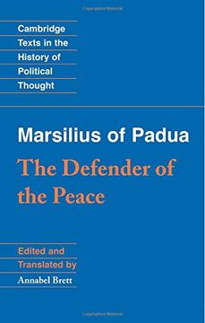 portada Marsilius of Padua: The Defender of the Peace Paperback (Cambridge Texts in the History of Political Thought) (en Inglés)
